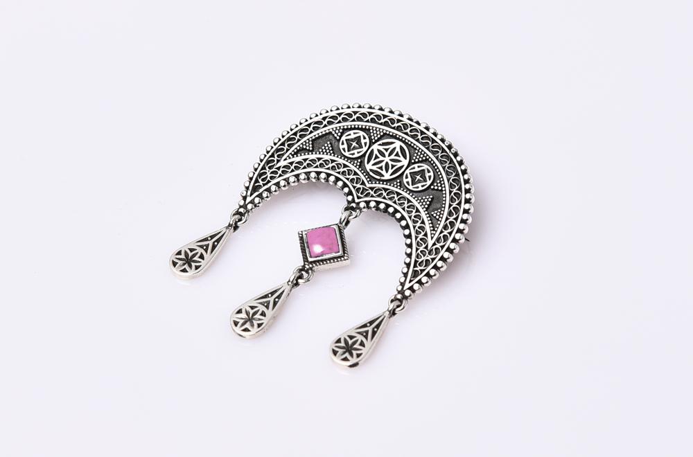 Brooch "Daghdghan"  with Natural Stones thumbnail