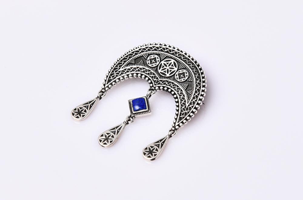 Brooch "Daghdghan"  with Natural Stones thumbnail